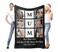 Personalised Mum Gifts for Mothers Day, Mum Birthday Gifts Blanket, Gift for Mother from Daughter or Son, Mummy Presents for Mother's Day, Christmas, Valentine's Day, Fluffy Blanket for Mum