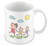 Personalised Mum Mug - Birthday Keepsake, Mum & 2 Kids - Add Names