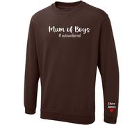 Personalised Mum Of Boys Ladies Sweatshirt Pullover Kids Names Gift Mothers Day
