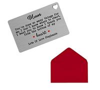 Personalised Mum You've Done So Many Things for Me Metal Sentimental Keepsake Gift Credit Card Sized Wallet/Purse Card Mother's Day Birthday Christmas (with Heart Cut Out)