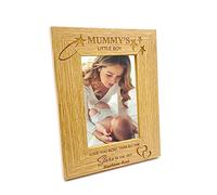 Personalised Mummy's Little Boy Photo Frame Gift Portrait (4 x 6 Inch)