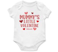 Personalised Mummy's Little Valentine Babygrow Custom Name Keepsake 1st Valentines Special Memories Baby Boy Girl Vest, 12-18 Months, White