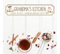 Personalised Mum's Kitchen Street Sign Plaque - Custom Name Kitchen Decor Gift - Nanny's Kitchen Any Name Street Sign Gift Plaque Various Sizes (Beige, MDF Wood - Medium 39cm x 8.5cm)