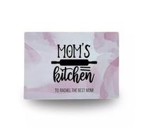 Personalised Mum's Kitchen Tempered Glass Chopping Board with Custom Name & Message - Unique Mother's Day Gift Keepsake, Durable & Hygienic (Medium)