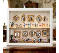 Personalised Museum of Us Photo Frame, Custom DIY Museum Shadow Silhouette Box Light Display Case with Mini Figures, Anniversary Valentine's Day Birthday Gifts for Him Her Couples