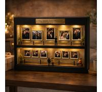 Personalised Museum of Us Photo Frame, Custom DIY Museum Shadow Silhouette Box Light Display Case with Mini Figures, Anniversary Valentine's Day Birthday Gifts for Him Her Couples (Style 6)