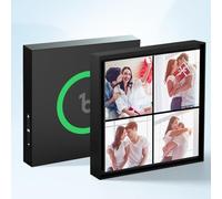 Personalised Music Album Fridge Magnet - Can Play Songs & Adjust Volume - Custom Music Player Refrigerator Magnet with Photo & Picture, Christmas Anniversary Valentine's Day Gifts for Couples Him Her