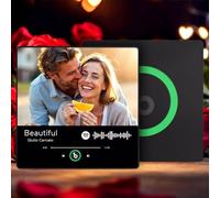 Personalised Music Album Fridge Magnet - Can Play Songs - Custom Music Player Refrigerator Magnet with Photo & Picture, Christmas Anniversary Valentine's Day Gifts for Couples Him Her