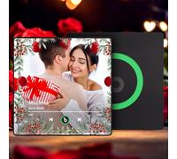 Personalised Music Album Fridge Magnet - Can Play Songs - Custom Music Player Refrigerator Magnet with Photo & Picture, Christmas Anniversary Valentine's Day Gifts for Couples Him Her