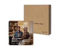 Personalised Music Fridge Magnet - Custom Picture & Spotify Song, Voice Recording - Gifts for Dad Him Fathers Day, Birthday, Xmas, Customised Musical Fridge Decor (Style 8)