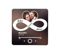Personalised Music Fridge Magnet with Photo, Name & Date - Customised Couple Gifts for Him and Her Musical Fridge Magnet Anniversary, Birthday, Valentine’s Day, Home Decoration Gifts (Style 9)
