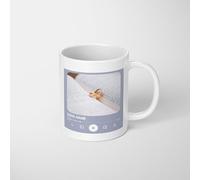 Personalised Music Player Mug| Custom Song, Artist, Play Time & Colour | Upload Photo | Choose Standard Mug, Magic Heat, or Coaster Gift Set | Music Lovers Gift