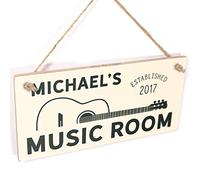 Personalised Music Room Sign, Guitar Decor