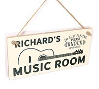 Personalised Music Room Sign, Knock and Wait Notice