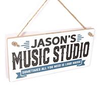 Personalised Music Studio Sign - Sometimes All You Need Is Loud Music decorative studio door hanging sign