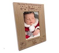 Personalised My First Christmas as My Nana portrait Photo Frame Keepsake FW559 (5 x 7 Inch)