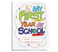 Personalised My First Day at School Notebook for Kids Journal Blank Pages Year Girls Boys Memories Keepsake Homework Drawing Little Cute Hardbook Notes A5 1 x Item