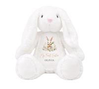 Personalised My First Easter Toy | Happy Easter Bunny Plush | Custom Gifts with Name | Gift For Kid Child Nephew Baby Daughter Son | Bunnies Rabbit Keepsake Present