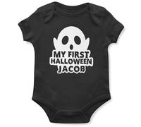 Personalised My First Ghost Halloween Babygrow Spooky Vest Boy Girl Babies 1st, 12-18 Months, Black