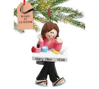 Personalised Nail Tech Ornament 2025 - Fast & Free 24h Customisation - Manicurist Christmas Ornaments for Tree - Custom Gift Wrapped Nail-Technician Keepsake for Nail-Artists