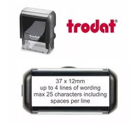 Personalised Name, Address Rubber Stamp, custom home, business, garage black ink