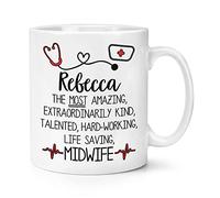 Personalised Name Amazing Life Saving Midwife 10oz Mug Cup