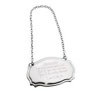 Personalised Name and from, I'm Not Saying You're Old.. Whiskey Design, Stainless Steel Decanter Bottle Tag Presented in a Gift Box