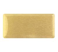 Personalised Name Badge With Pin Logo/name print (72mm x 35mm) (Brushed Gold 72mm x 35mm)