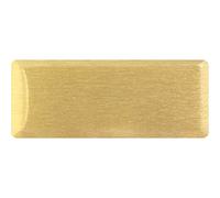 Personalised Name Badge With Pin - Logo print/name print (62mm x 25mm) (Brushed Gold 62mm x 25mm)