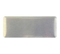 Personalised Name Badge With Pin - Logo print/name print (62mm x 25mm) (Brushed Silver 62mm x 25mm)