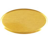 Personalised Name Badge With Pin - Logo print/name print (OVAL 64mm X 34mm) (Brushed Gold 64mm X 34mm - OVAL)