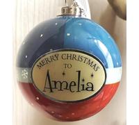Personalised Name Bauble Christmas Xmas Tree Decoration (Amelia)
