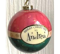 Personalised Name Bauble Christmas Xmas Tree Decoration (Andrea)