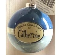 Personalised Name Bauble Christmas Xmas Tree Decoration (Catherine)