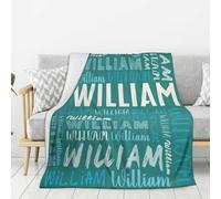 Personalised Name Blanket,Baby Blankets Throws with Name (Green 2)