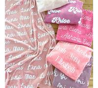 Personalised Name Blanket Throw | British Made | Daughter, Son Customised Gift | Super Soft| Custom Gift for Baby Shower, Birthday, Anniversary, Wedding, Mother's Father's Day, Xmas