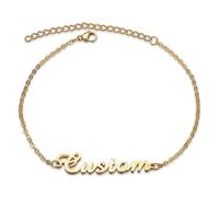 Personalised Name Bracelet For Women Custom Name Bracelet Handmade Charm Jewellery Custom Gift For Her (Gold)