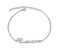 Personalised Name Bracelet For Women Custom Name Bracelet Handmade Custom,for Men Women Best Friends Birthday Graduation Custom Gift (Silver)