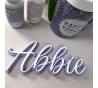 Personalised Name Charm Cake Topper Multicoloured Acrylic Happy Birthday Wedding Anniversary Cake Topper Custom Acrylic Topper Cake Decoration Cake Charms Name Plate in font 11 Double Layer