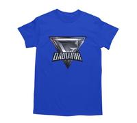 Personalised Name Dadiator T-Shirt Tee Top - Front and Back Print - Gladiator 90's TV Show Father's Day Dad Daddy Father Gift Present (Large, Blue)