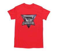 Personalised Name Dadiator T-Shirt Tee Top - Front and Back Print - Gladiator 90's TV Show Father's Day Dad Daddy Father Gift Present (Small, Red)