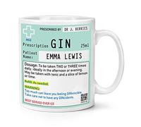 Personalised Name Gin Prescription 10oz Mug Cup