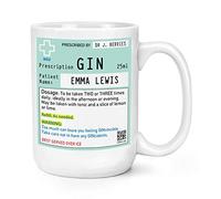 Personalised Name Gin Prescription 15oz Large Mug Cup