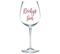 Personalised Name, Gin Vinyl Sticker Decal Transfer Label for Glasses, Bottles, Carafe, Gift Bag, Box (Small - 3cm Tall Capital Letter Height)
