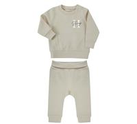 Personalised Name & Initial Baby & Toddler Sustainable Sweatshirt and Joggers Set Outfit (UK, Age, 6 Months, 12 Months, Light Stone)