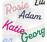 Personalised Name Iron-On Transfer | Custom Script Font HTV Iron-On Stickerl Decal for T-Shirts, Tote Bags, Hen Tees, Baby Grows & More