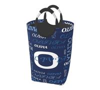 Personalised Name Laundry Hamper 50L Customisable Oxford Fabric Basket | Foldable & Space-Saving | Ideal for Bedroom/Bathroom