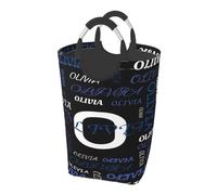 Personalised Name Laundry Hamper 50L Customisable Oxford Fabric Basket | Foldable & Space-Saving | Ideal for Bedroom/Bathroom