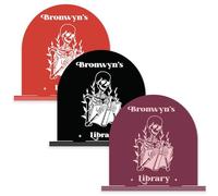 Personalised Name Libary Sign, Acrylic Library Sign, BookShelf Accessory, Custom Book Lover Gift, Home Library, Bookish Decor.