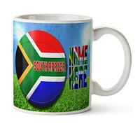 Personalised Name Mug Rugby South Africa 11oz Ceramic White Cup Gift SH241